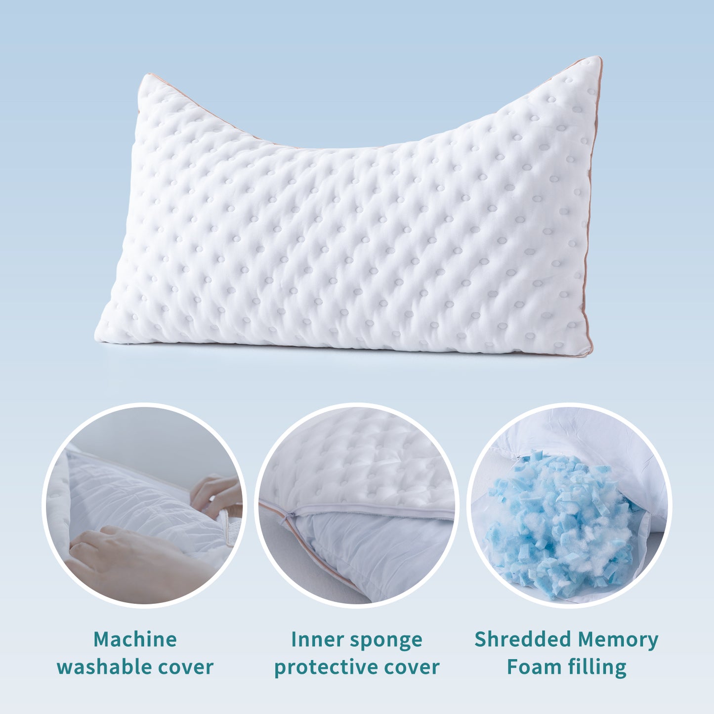 Pillow for Side and Back Sleepers Side