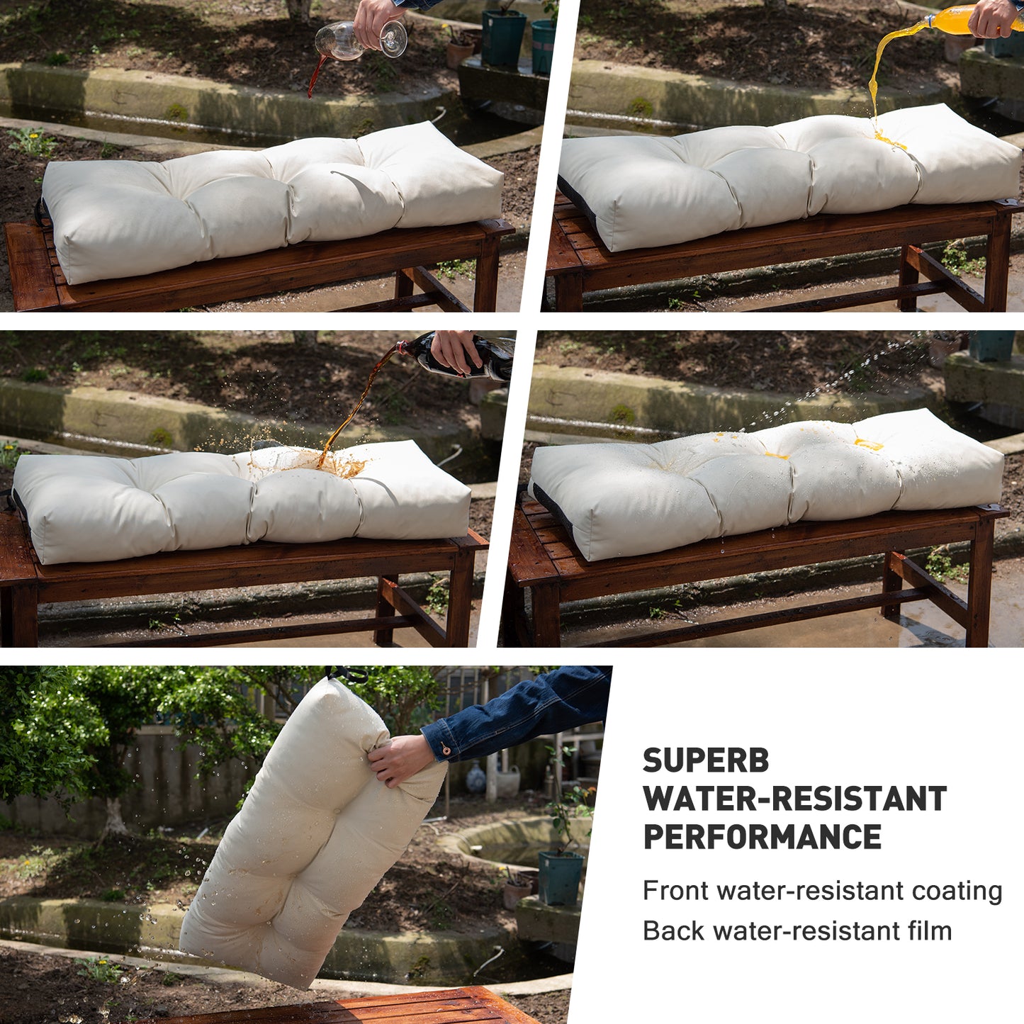 Water-Resistant Bench Cushion