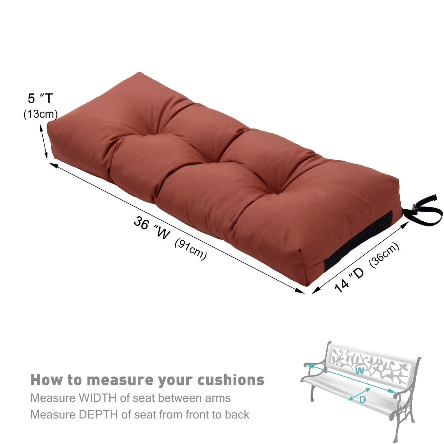 Water-Resistant Bench Cushion