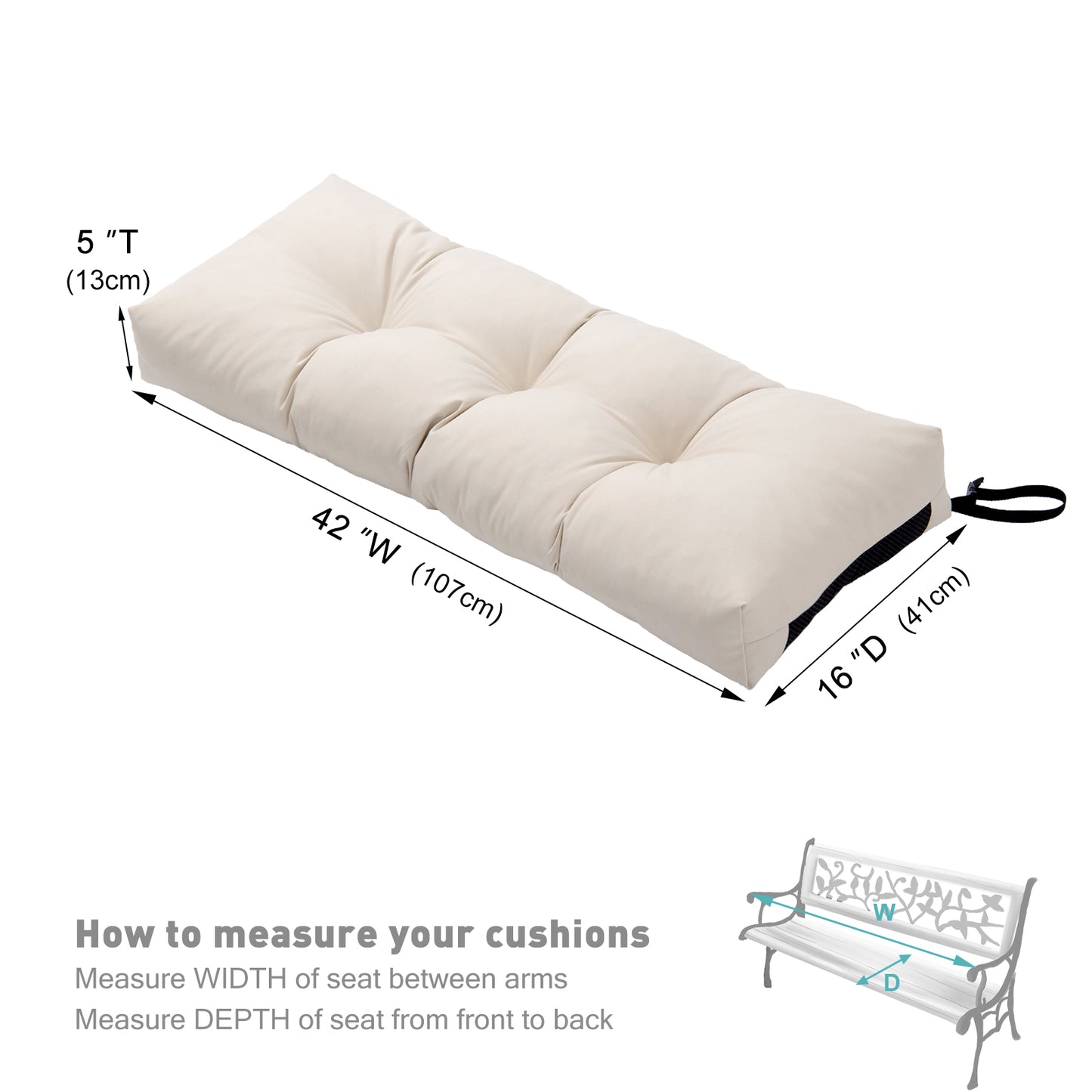 Water-Resistant Bench Cushion